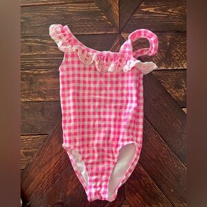 Gymboree Pink Checkered Swimsuit
